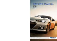 Subaru BRZ - Owners manual 2016 EN 